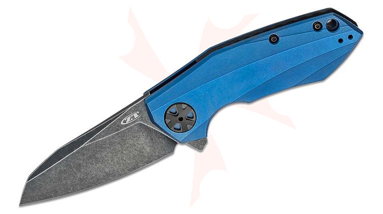 Zero Tolerance Factory Special Series 0456TIBLU Dmitry Sinkevich Flipper Knife 3.25 inch CPM-M4 BlackWashed Blade, Blue Titanium Handles