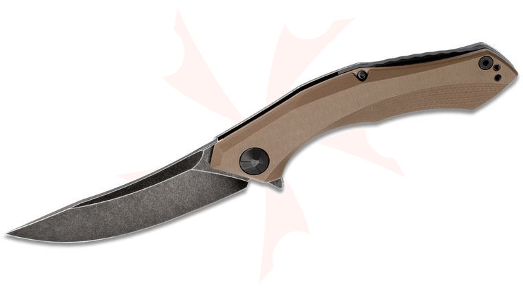 Zero Tolerance 0462TAN Sprint Run Dmitry Sinkevich Flipper Knife 3.75 inch S35VN BlackWashed Blade, Tan G10 and Titanium Handles