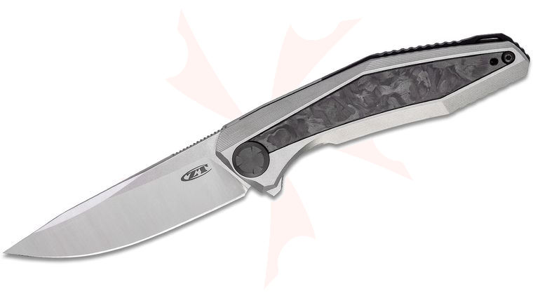 Zero Tolerance 0470 Dmitry Sinkevich Flipper Knife 3.4 inch 20CV Two-Tone Blade, Titanium Handles with Carbon Fiber Insert