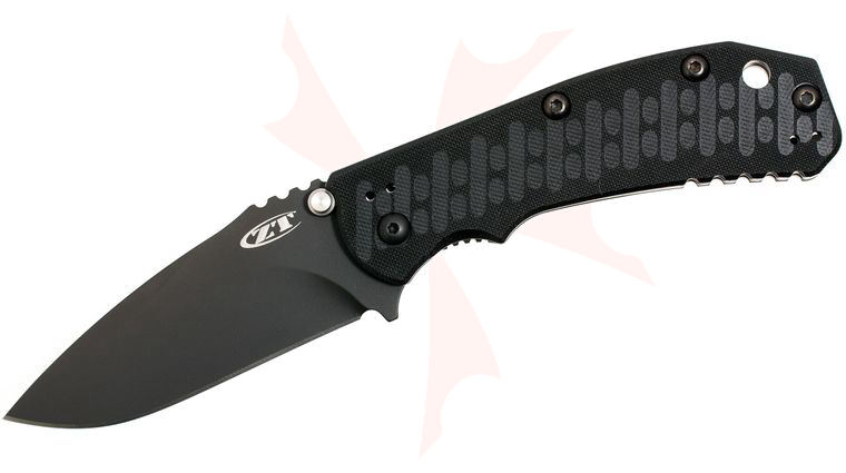 Zero Tolerance Model 0550BLK Hinderer Folding Knife 3.5 inch S35VN Black Plain Blade, G10 and Titanium Handles