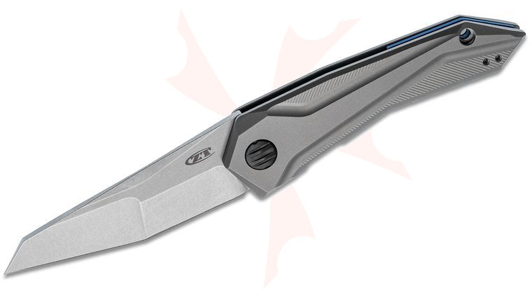 Zero Tolerance 0055 GTC Gustavo T. Cecchini Flipper Knife 3.75 inch S35VN Stonewashed Blade, 3D Machined Titanium Handles