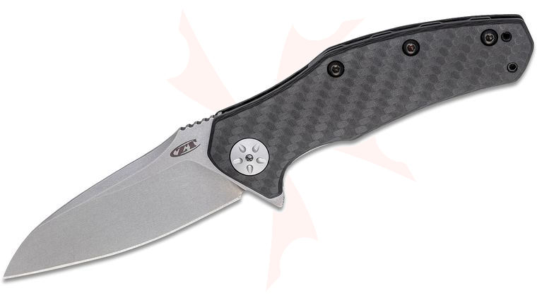 Zero Tolerance 0770CF Assisted Flipper 3.25 inch S35VN Stonewash Blade, Carbon Fiber Handles