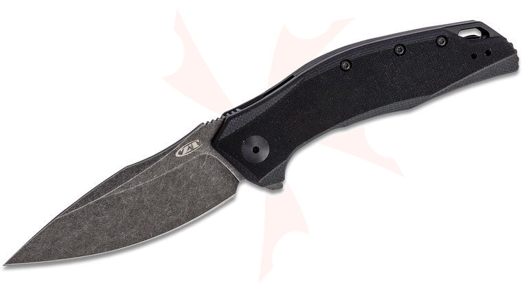 Zero Tolerance 0357BW Assisted Flipper Knife 3.25 inch CPM-20CV BlackWashed Drop Point Blade, Black G10 Handles