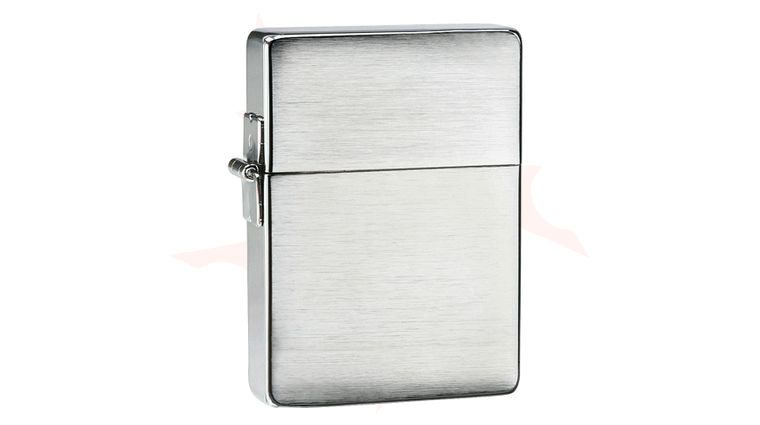 Zippo Lighter 1935 Replica w/o Slashes, Brushed Chrome