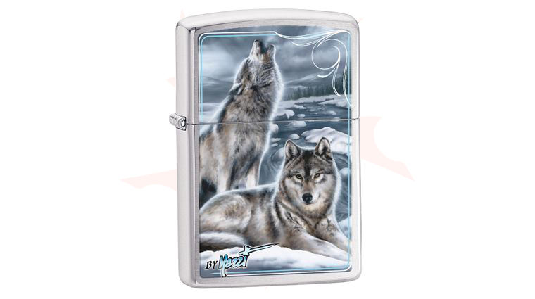 Zippo Mazzi-Winter, Brushed Chrome Classic - KnifeCenter - 28002