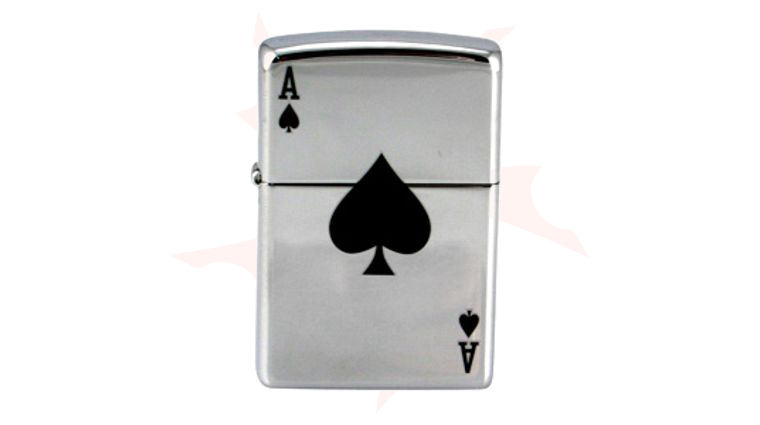Zippo Lighter Lucky Ace, High Polish Chrome Classic