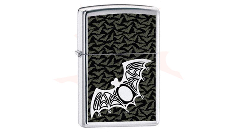 Zippo® High Polish Chrome, Flocking Bats - KnifeCenter - ZIP24040