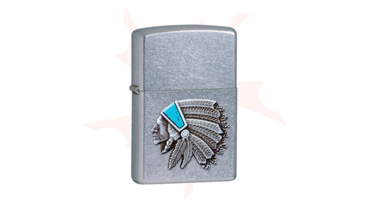 Zippo® Street Chrome, Native Chief - KnifeCenter - ZIP24063