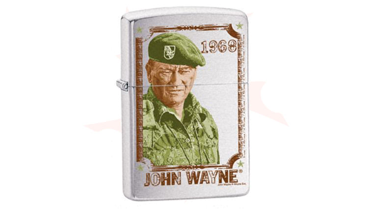 Zippo&reg; Brushed Chrome, John Wayne 1968