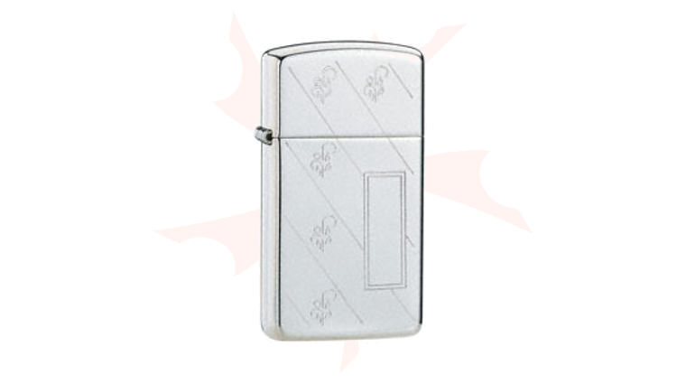 ZIPPOライター　スリム Zippo® Slim High Polish Chrome, Diagonal Retro - KnifeCenter