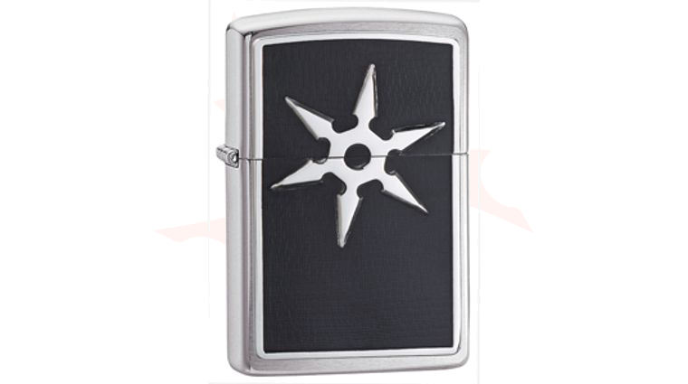 Zippo® Brushed Chrome, 6 Point Throwing Star - KnifeCenter