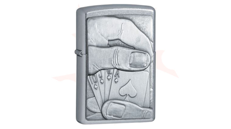 Zippo&reg; Street Chrome, Royal Flush, Hidden Card