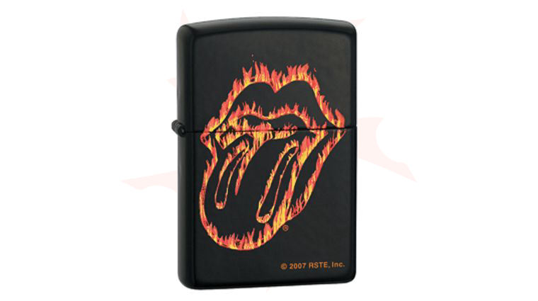 Zippo® Licorice, Rolling Stones Flaming Tongue - KnifeCenter