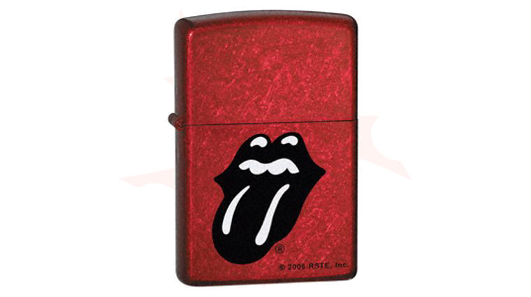 Zippo® Candy Apple Red, Rolling Stones, Black & White Tongue