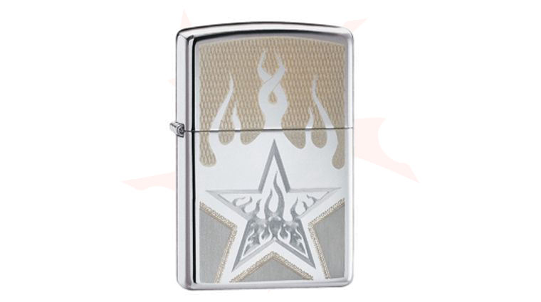 月姫ZIPPO Zippo® High Polish Chrome, Fire Star - KnifeCenter - ZIP21191