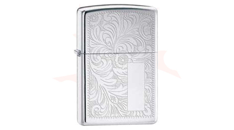 Zippo Lighter High Polish Chrome, Venetian Design