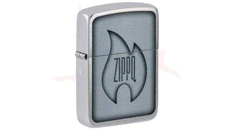 Zippo Lighter 1941 Replica Brushed Chrome, Color Image, Zippo Logo
