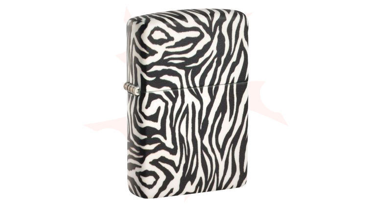 Zippo Lighter Matte 540 Color, Zebra Print Design