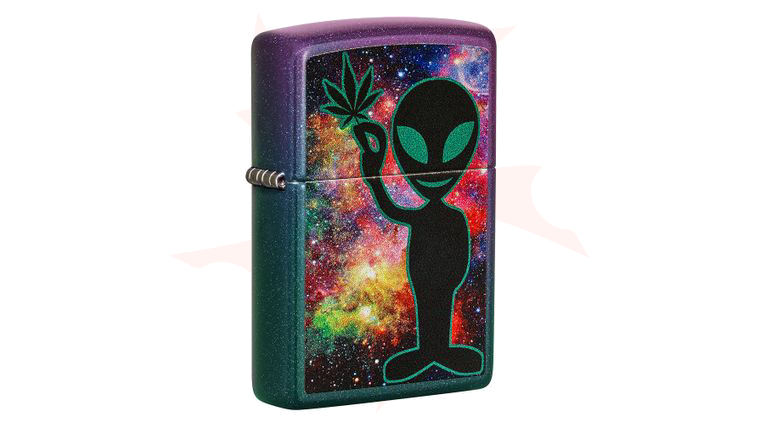 Zippo Lighter Iridescent, Trippy Alien
