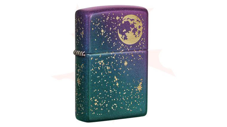 Zippo Lighter Iridescent, Starry Sky Design
