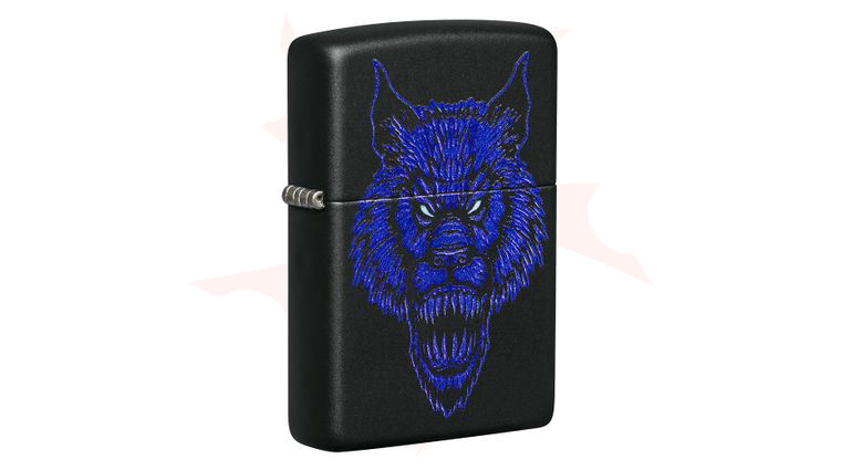 Zippo Lighter Black Matte, Werewolf