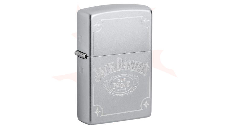 Zippo Jack Daniels ダイヤモンドパターン Zippo Lighter Satin Chrome, Auto Engrave Jack Daniel's Old