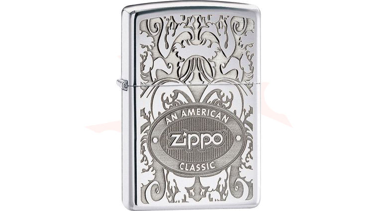 Zippo Lighter American Classic, Zippo Crown Stamp High Polish Chrome