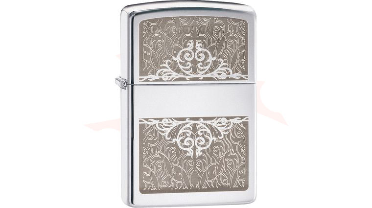 Zippo Filigree Initial, High Polish Chrome Classic - KnifeCenter