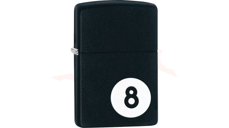 Zippo Lighter 8-Ball, Black Matte Classic