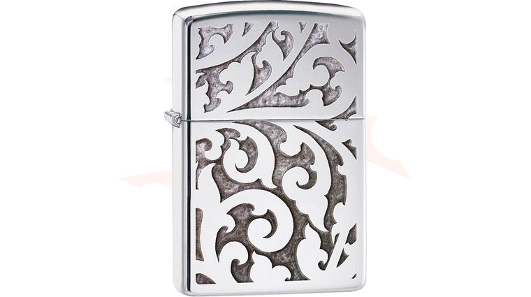 Zippo Lighter Filigree, High Polish Chrome Classic