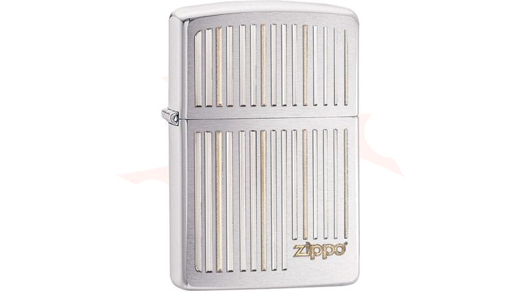 Zippo ライター Zippo Barcode, Brushed Chrome Classic - KnifeCenter - 28646