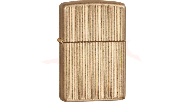 Zippo Engine Turn 1, Armor Tumbled Brass - KnifeCenter - 28638