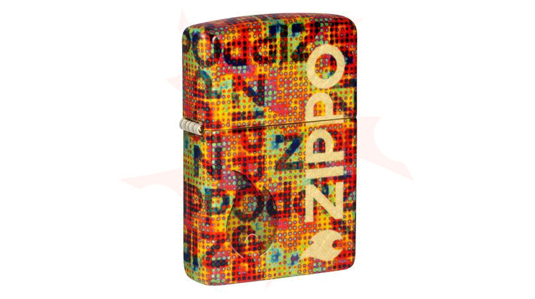 Zippo Lighter Tumbled Brass, Zippo Pixel 540 Fusion Design