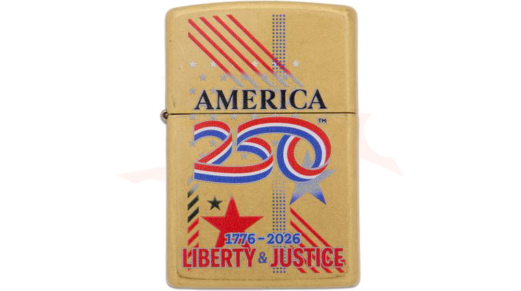 Zippo Lighter Street Brass Classic, America 250 Design