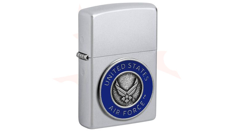 Zippo Lighter Satin Chrome, United States Air Force Emblem Art