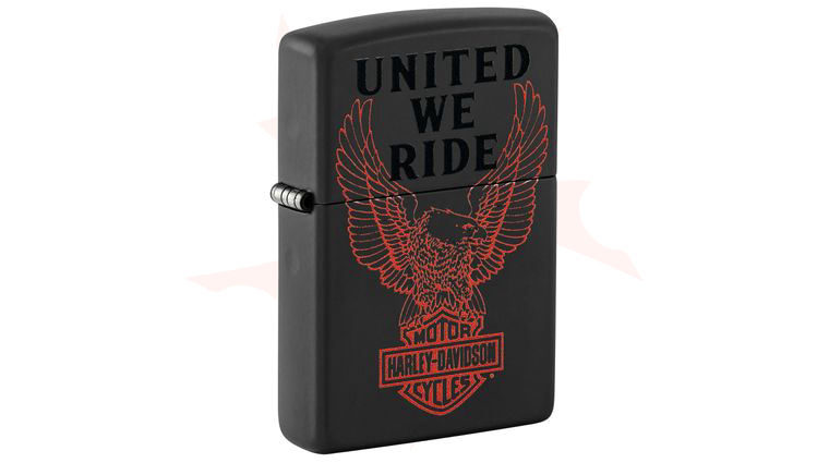 Zippo Lighter Harley-Davidson Black Matte, United We Ride