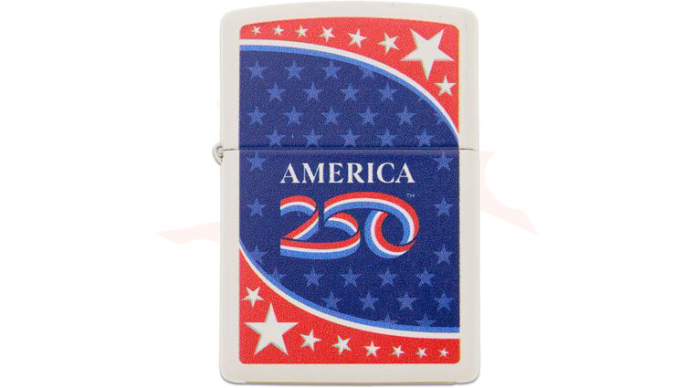 Zippo Lighter White Matte Classic, America 250 Design